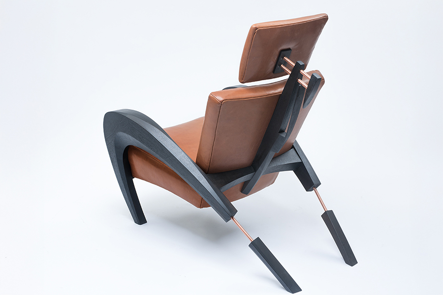 Ebonized Boomerang Chair